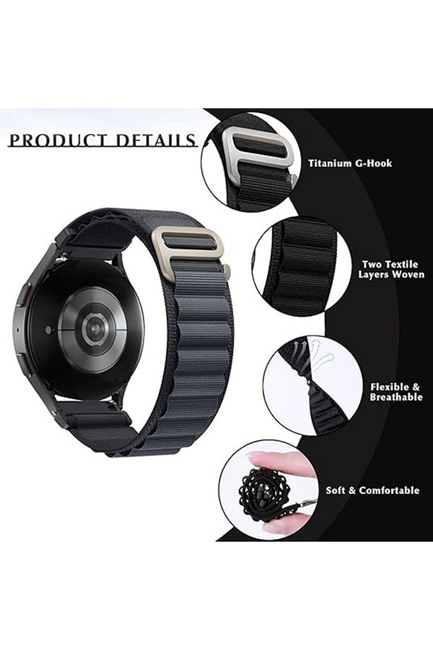 Xiaomi Watch S1-S1 Active/S2/S3/Mi Watch Uyumlu 22mm Alpine Loop Kumaş Kordon - 5