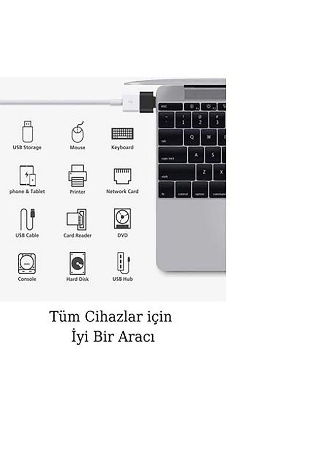 Usb to Type-C Çevirici Usb 3.0 to Type-C 3.0 Otg Şarj Data Çevirici Dönüştürücü Adaptör - 5