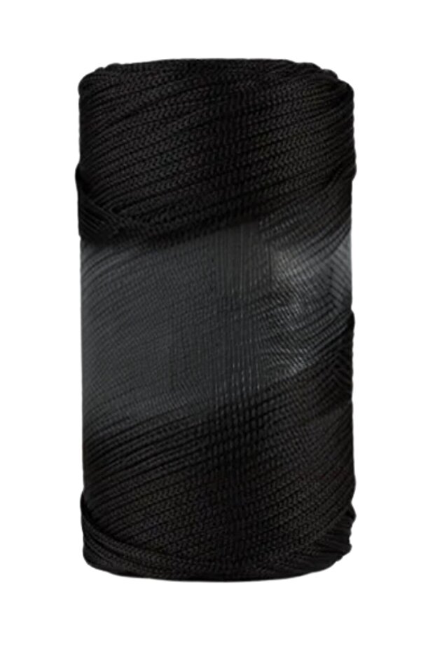 حبل مكرامية 3 مم بوليستر أسود - 1