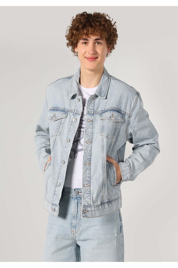 Regular Fit Fermuarlı Astarsız Erkek Mavi Ceket - 5