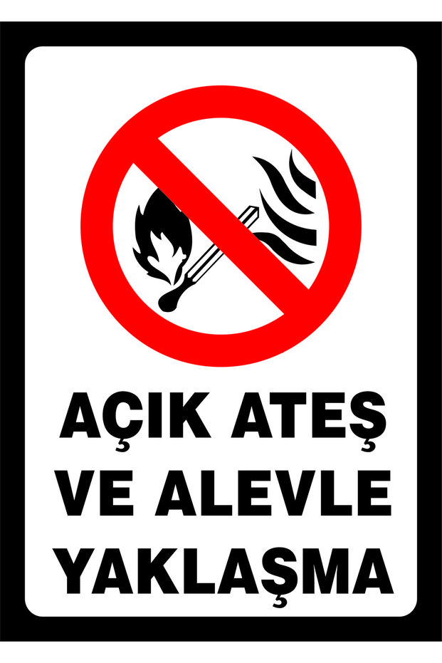 Don'T Approach Fire 2 Pieces Warning Sign Pvc A4