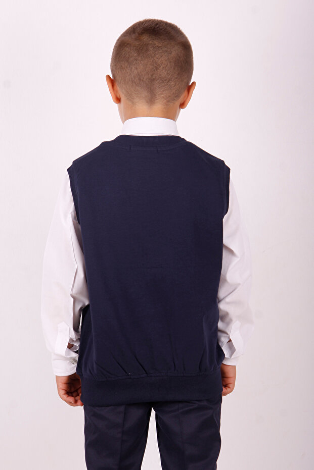 سترة مدرسية بأزرار للأولاد - 2