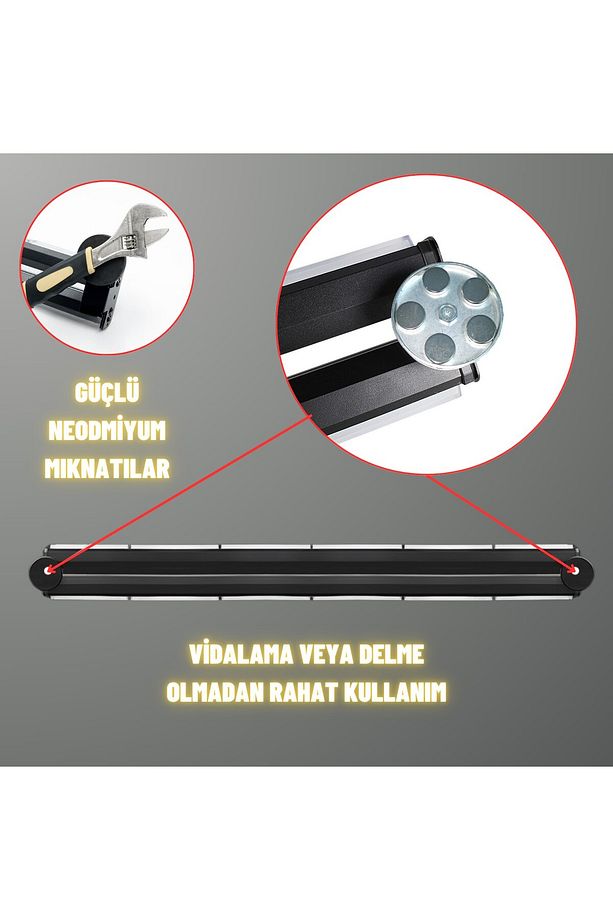 Çakarlı Mıknatıslı Tepe İkaz Lambası 90 Cm Turuncu Amber Çift Taraflı Led Bar 12 Mod 12-24 V - 6