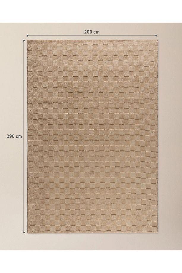 Soie Rölyef Halı - Vizon - 200x290 cm - 4