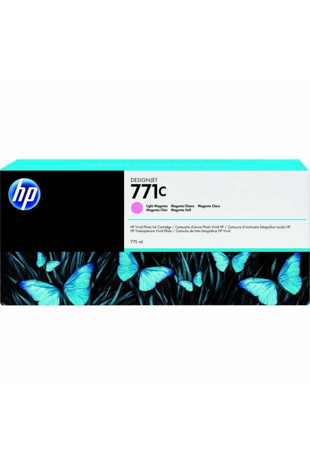 خرطوشة الراسمة HP 771C ذات اللون الأحمر الفاتح الأرجواني الفاتح 775 مللي B6Y11A