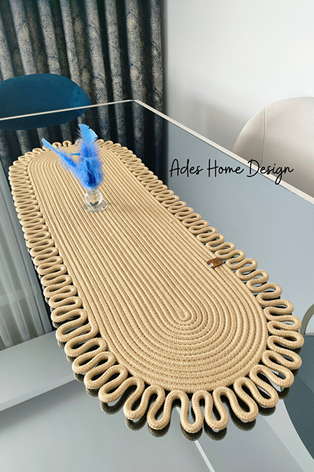 Jute, Runner, Placemat, Plate, Table Cloth, Coffee Table Cloth, Tricot Ranır, Lux Presentation
