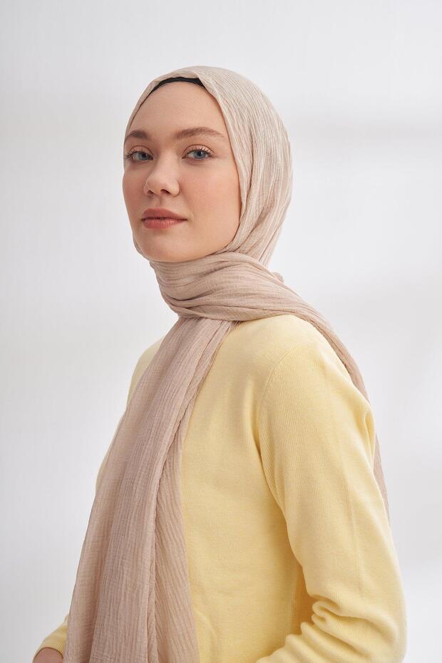 شال موسلين بنمط الشطرنج 3350-حجر - 2