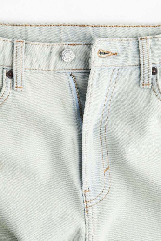 بنطال جينز طويل بقصة برميل - 3