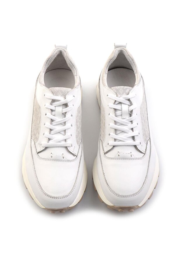 Beyaz Leather Erkek Sneaker E01034222403 - 2