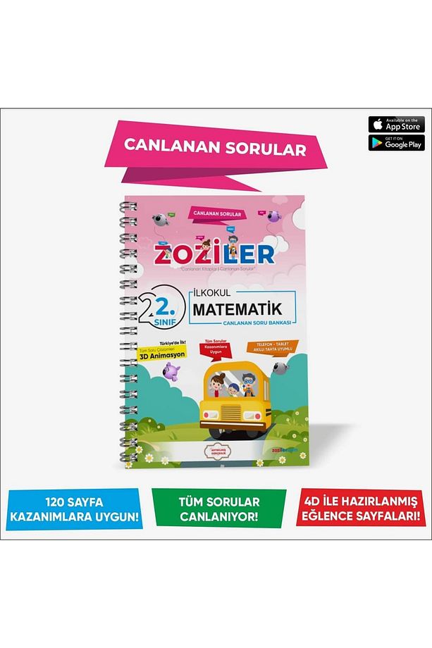 2.Sınıf Canlanan Mat Soru Bank – Dört İşlem Prob - Resimli İng - Türkçe Sözlük (3LÜ SET) - 2