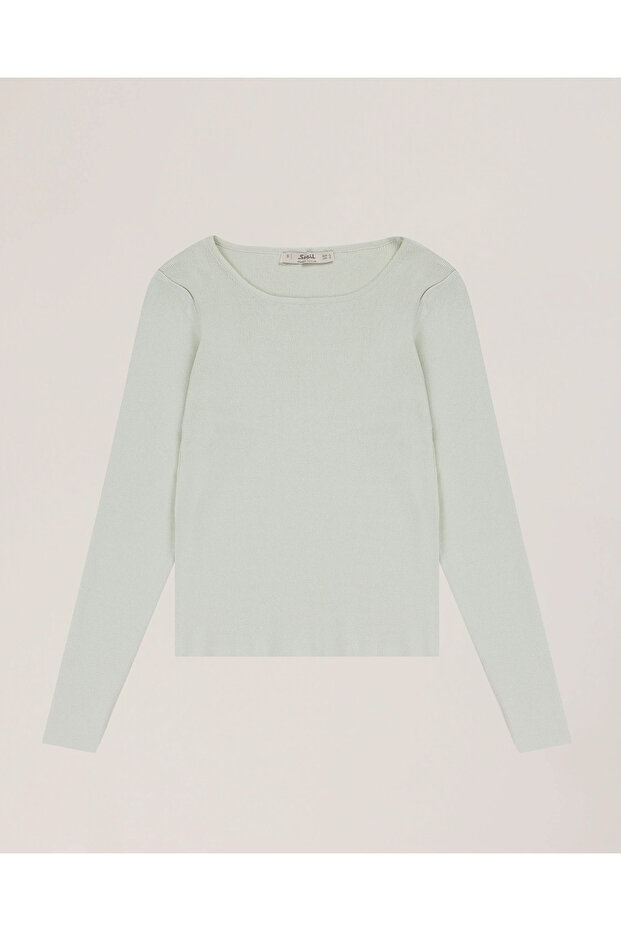 Sıfır Yaka Bel Boy Triko Kazak - 6