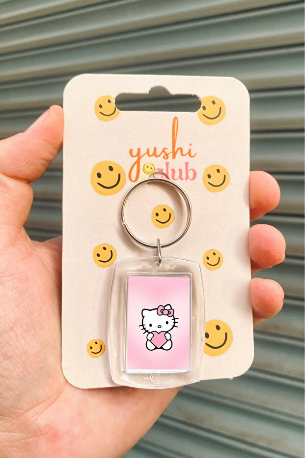 Transparent Frame - Hello Keychain - 1