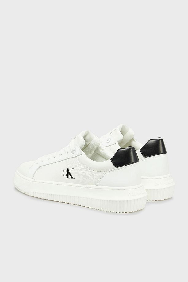 Logolu Deri Sneaker Ayakkabı YW0YW0176901W AYAKKABI YW0YW01769 01W - 3