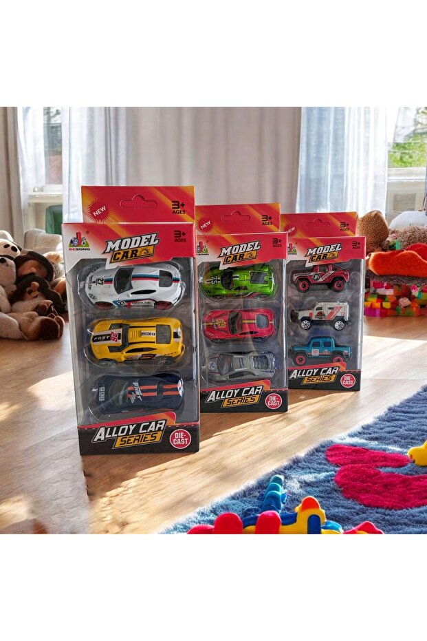 3 Piece Metal Car Set
