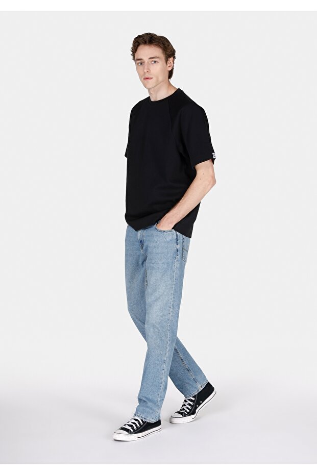 045 David Regular Fit Mid Waist Straight Leg Men's Denim Jean Trousers