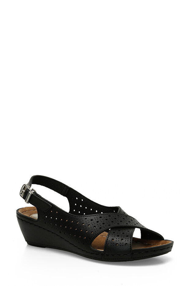 162751 .Z5Fx Black Women's Flat Sandals