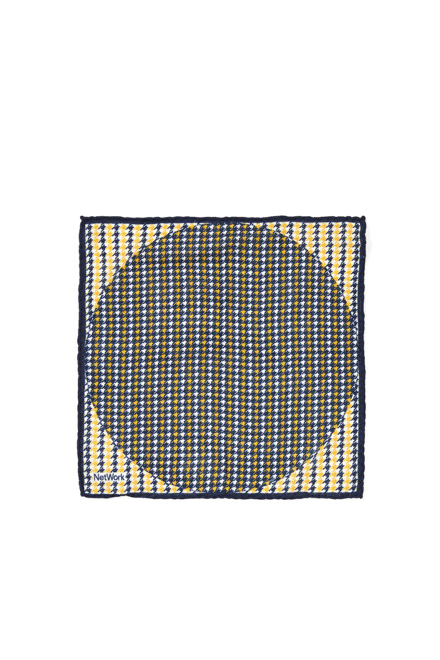 Sarı Mavi Yün Poşet Mendil - 2