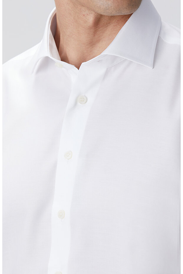 Beyaz Non-ıron Gömlek - 6