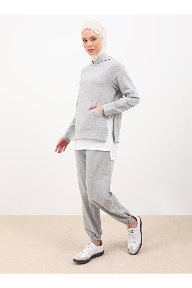 Tracksuit set - gray - por la cara