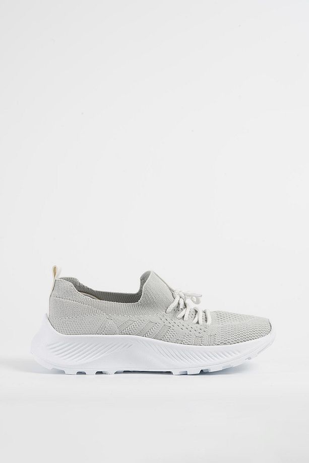 Kadın Gri Bağcıklı Triko Sneaker Byndsnkk40 - 8