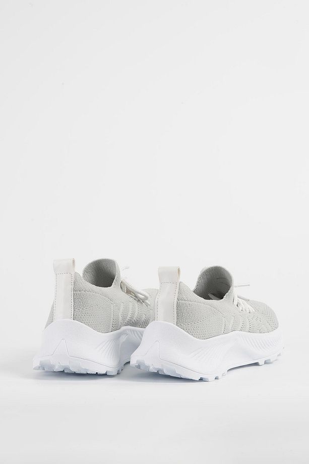 Kadın Gri Bağcıklı Triko Sneaker Byndsnkk40 - 7