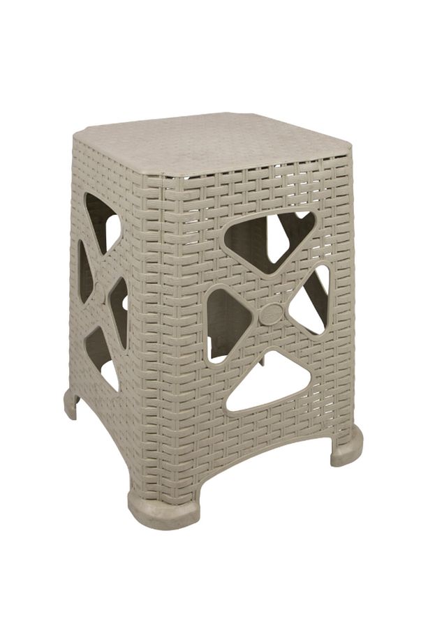 Sağlam Plastik Elit Rattan Büyük Tabure (1 ADET) Çölbeji - 1