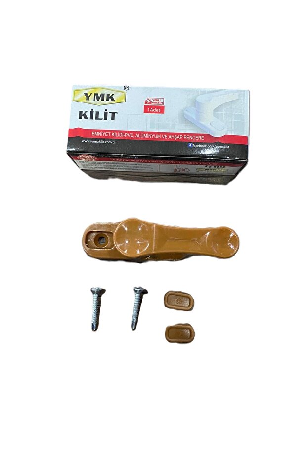 - Pvc Window Brown Safety Bolt Lock Pull Plastic - 1