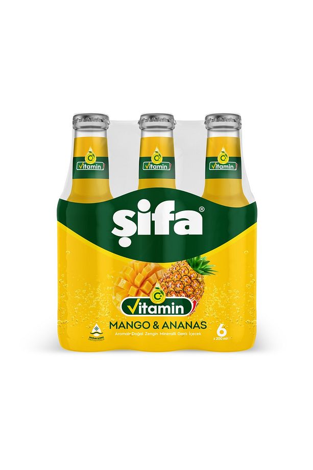 ŞİFA C VİTAMİNLİ MANGO ANANAS AROMALI DOĞAL ZENGİN MİNERALLİ SU 24*200 ML - 2