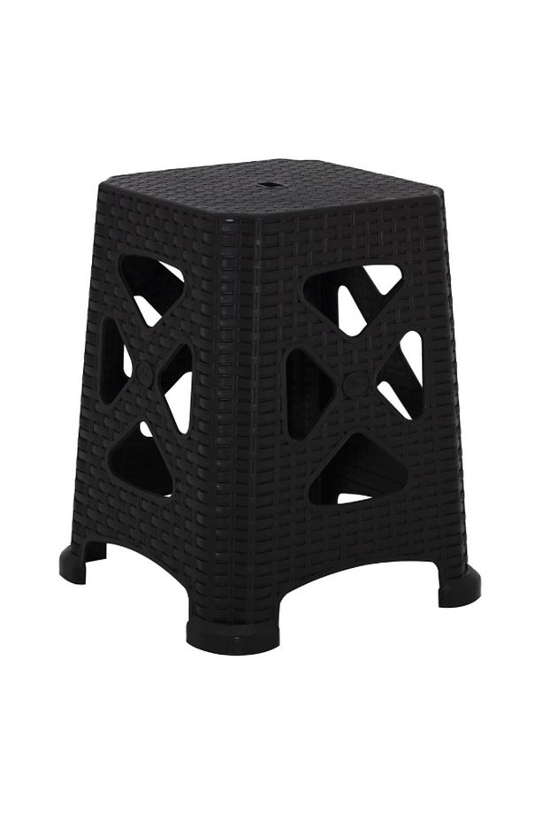 Sağlam Plastik Elit Rattan Büyük Tabure (6 ADET) Kahverengi - 2