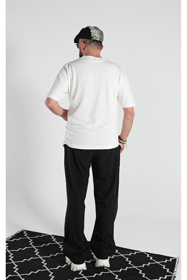 بنطلون أسود أساسي فضفاض - 6