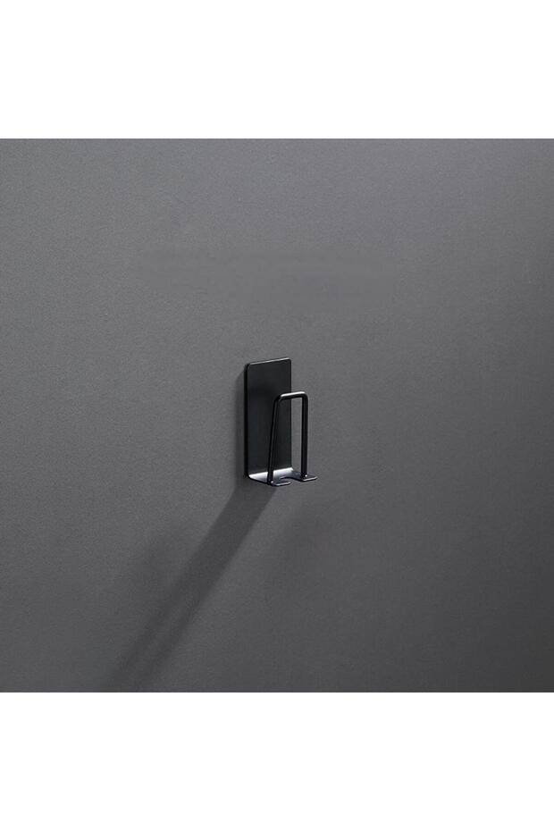 Black 1PC Stainless Steel Toothbrush Holder Wall Mounted Adhesive Toothbrush Cup Holder Space Saving