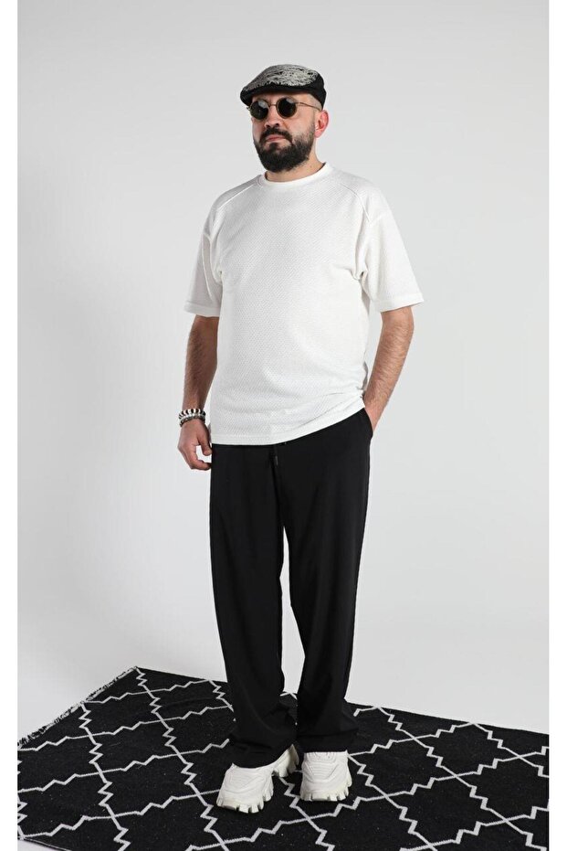 بنطلون أسود أساسي فضفاض - 4