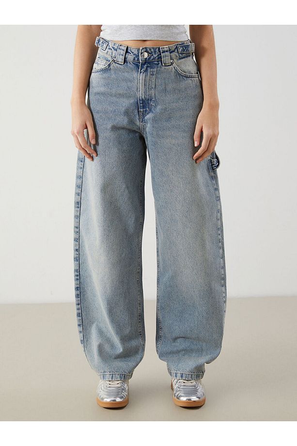 Baggy Fit Kadın Jean Pantolon - 2