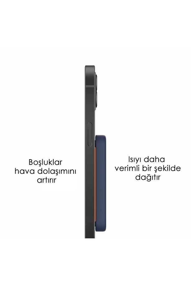 Magsafe Powerbank 4200mah 15w Hızlı Şarj Ince Ve Hafif Iphone Ve Android Uyumlu - 8
