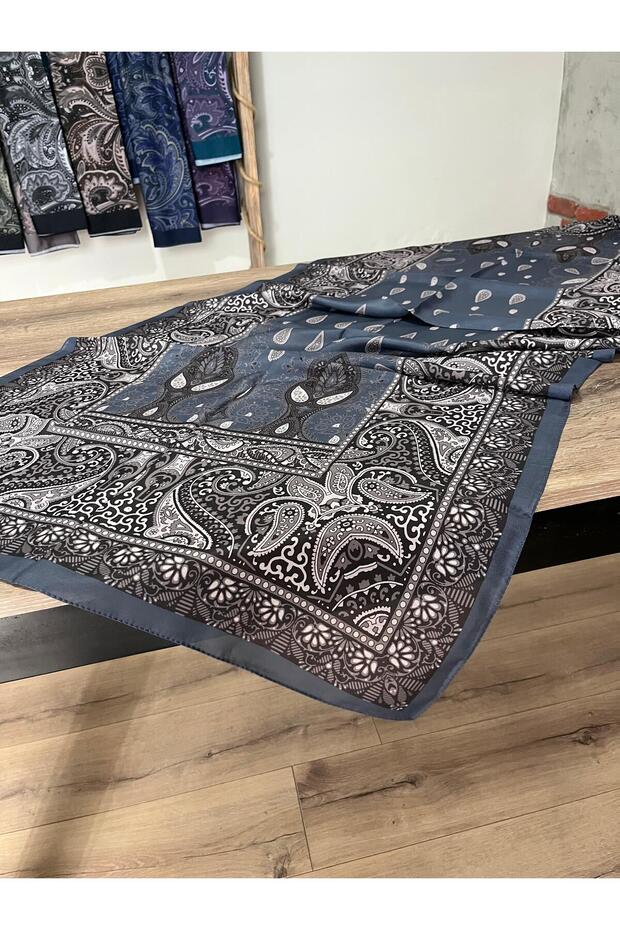 شال نيلي بنمط عرقي قديم - 5