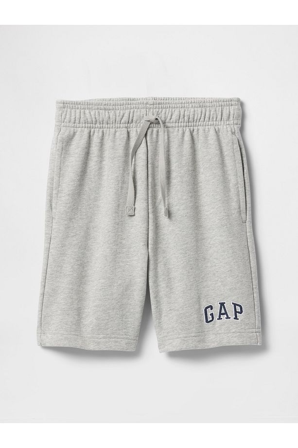 Erkek Çocuk Gri Gap Logo Havlu Kumaş Şort - 5