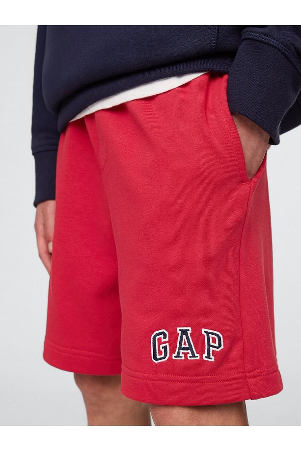 Erkek Çocuk Kırmızı Gap Logo Havlu Kumaş Şort - 1
