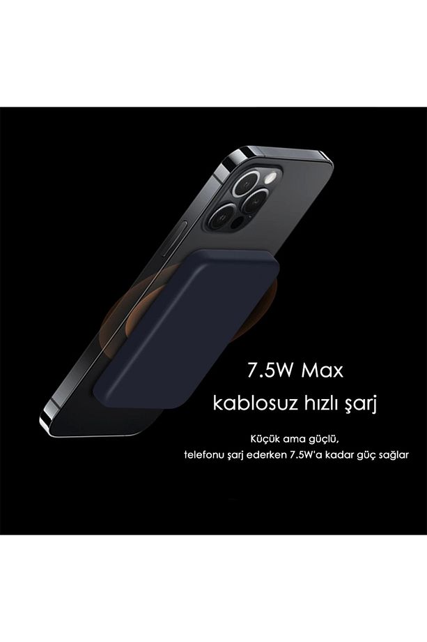 Magsafe Powerbank 4200mah 15w Hızlı Şarj Ince Ve Hafif Iphone Ve Android Uyumlu - 5