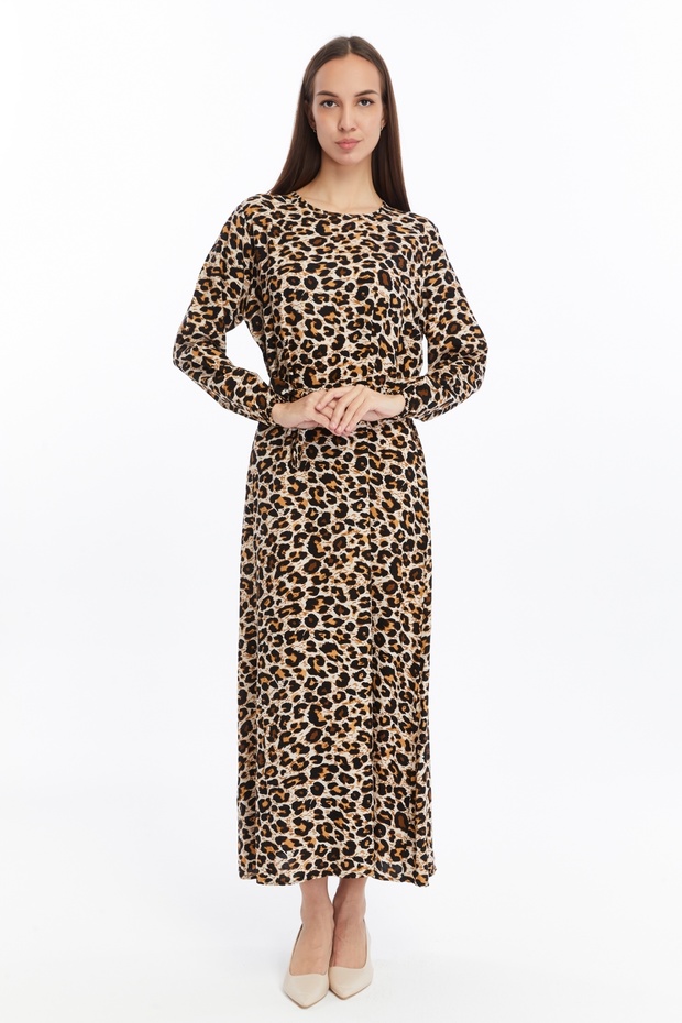 LEOPAR DESENLİ ELBİSE - 1