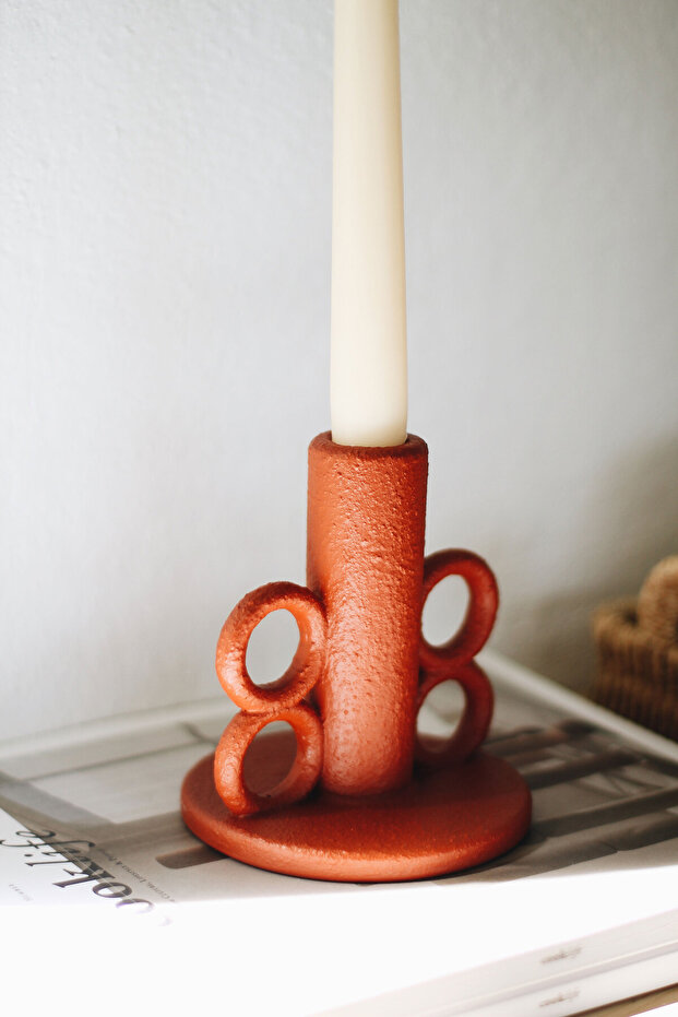 Kulplu Dokulu Şamdan Mumluk - 2