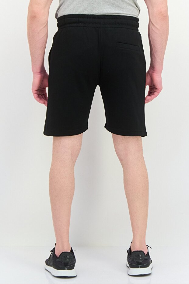 شورت رجالي سادة، أسود - 2