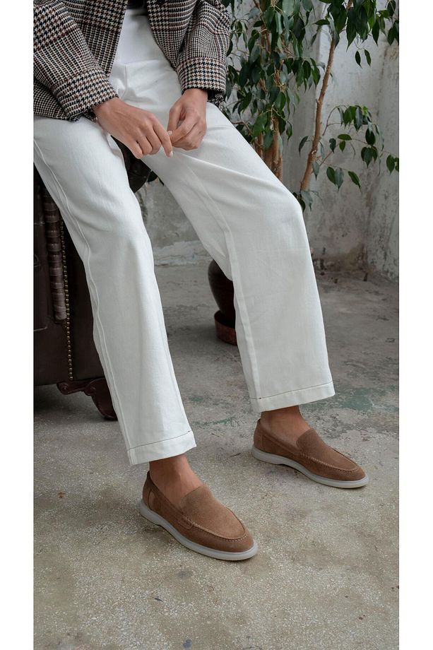 Elroy Camel Süet   Hakiki Deri   Makosen Ayakkabı - 4