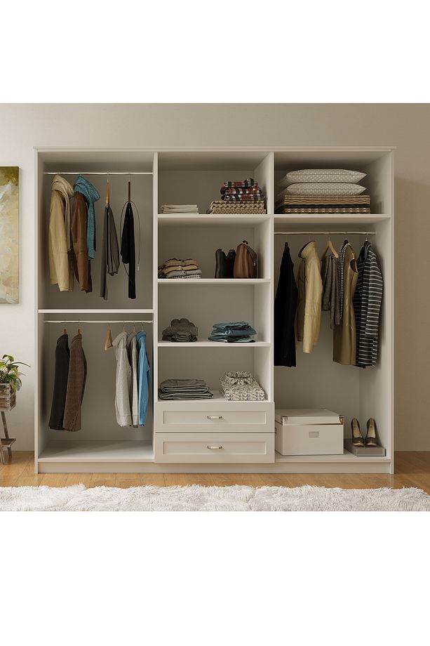 Kardelen Country 6 Kapaklı 2 Çekmeceli Gardırop - 3