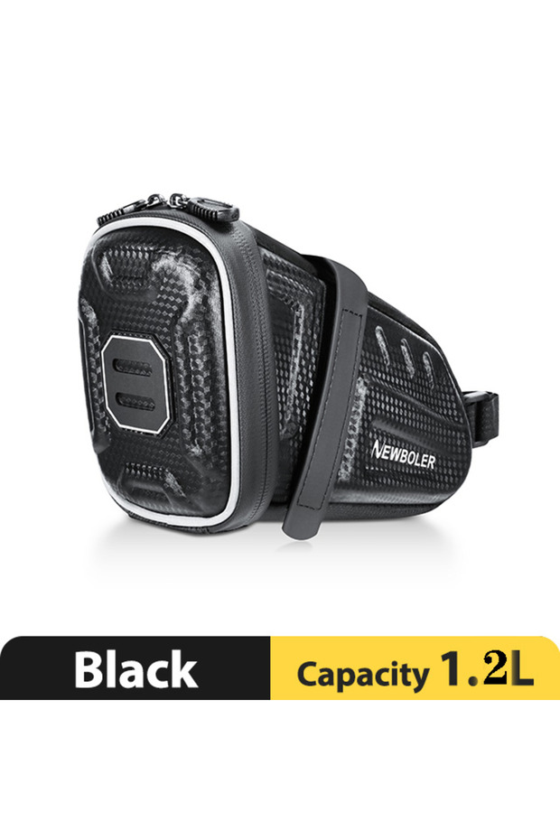 1.2L 2025 NEW Waterproof Bicycle Saddle Bag MTB Road Bike Saddlebags Reflective Striped Bicycle Tool