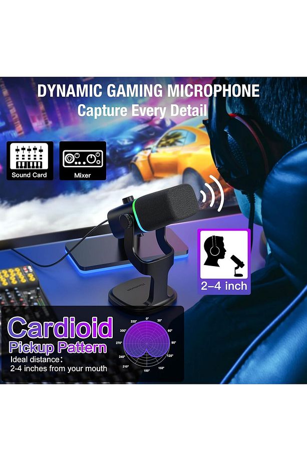 Profesyonel Stüdyo Mikrofon Kayıt Condenser Masaüstü Canlı Yayın Mikrofonu KD8 - 5