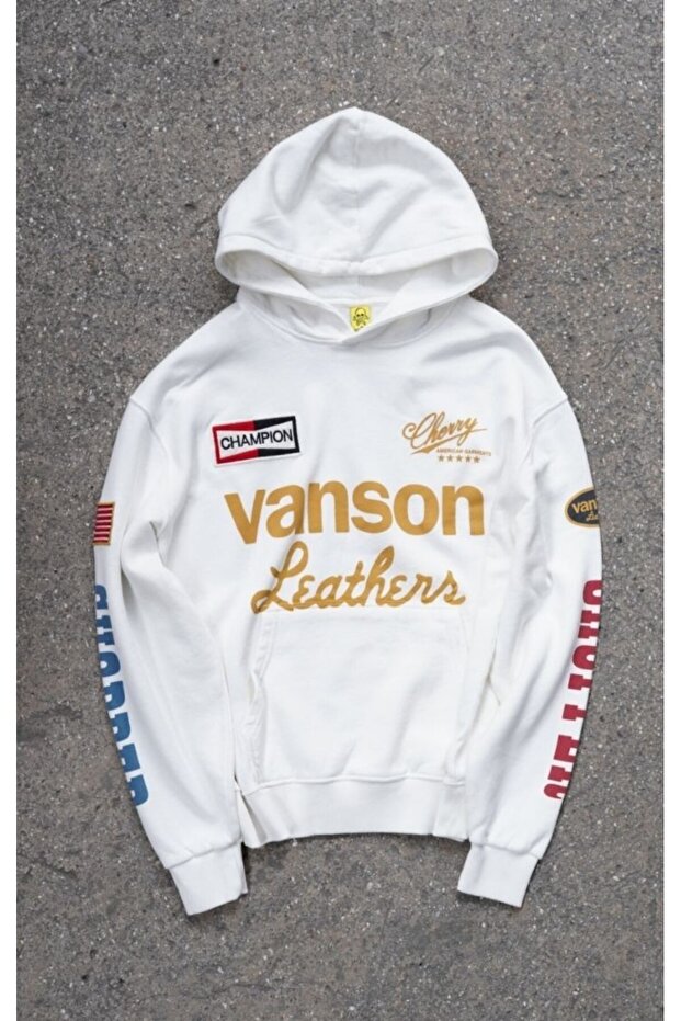 Vanson Chopper Beyaz Sweatshirt - 1