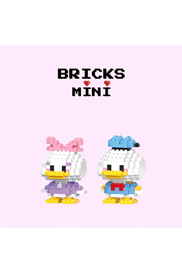 Donald Ve Daisy Duck İkili Set Bricks Mini Yapı Oyuncak - 1