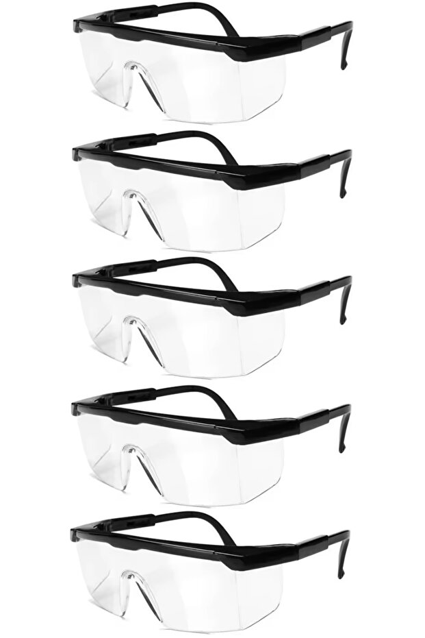5 Pcs Protective Work Glasses Transparent Work Security Goggles - 5