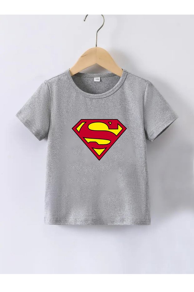Quality Cotton Combed Unisex Boy Girl Kids Printed Tshirt 5 6 7 8 9 10 11 12 13 14 Years Old Superman