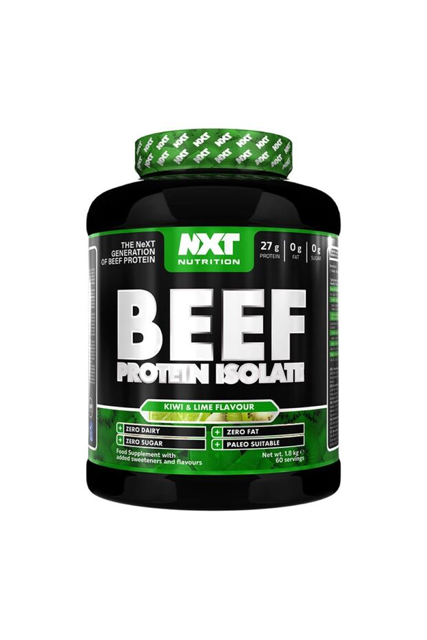 Beef Protein Isolate, Kiwi & Lime, 60 Servings 1.8Kg, Zero Dairy, Zero Sugar